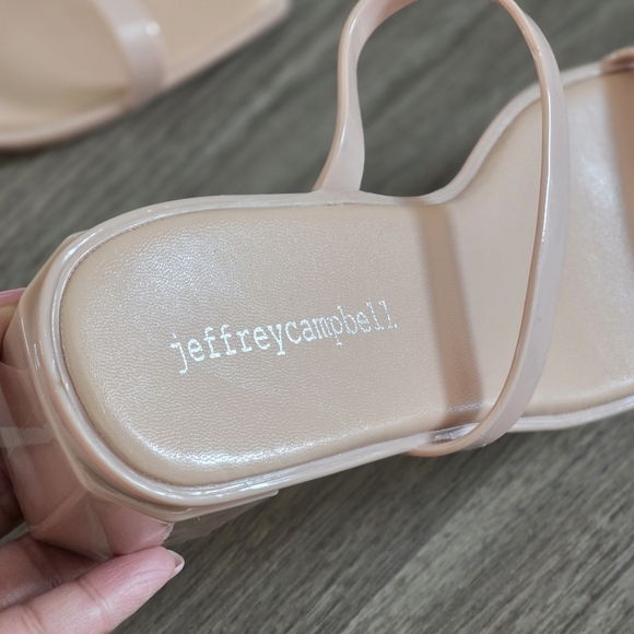 Jeffrey Campbell Jamm-3 Jelly Slide Minimalist Sandals in Nude, Size 9 - Picture 8 of 14